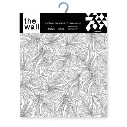 Papel Mural y Vinilico Autoadhesivo para muros de la marca The Wall, diseño de tendencia Black Moustera