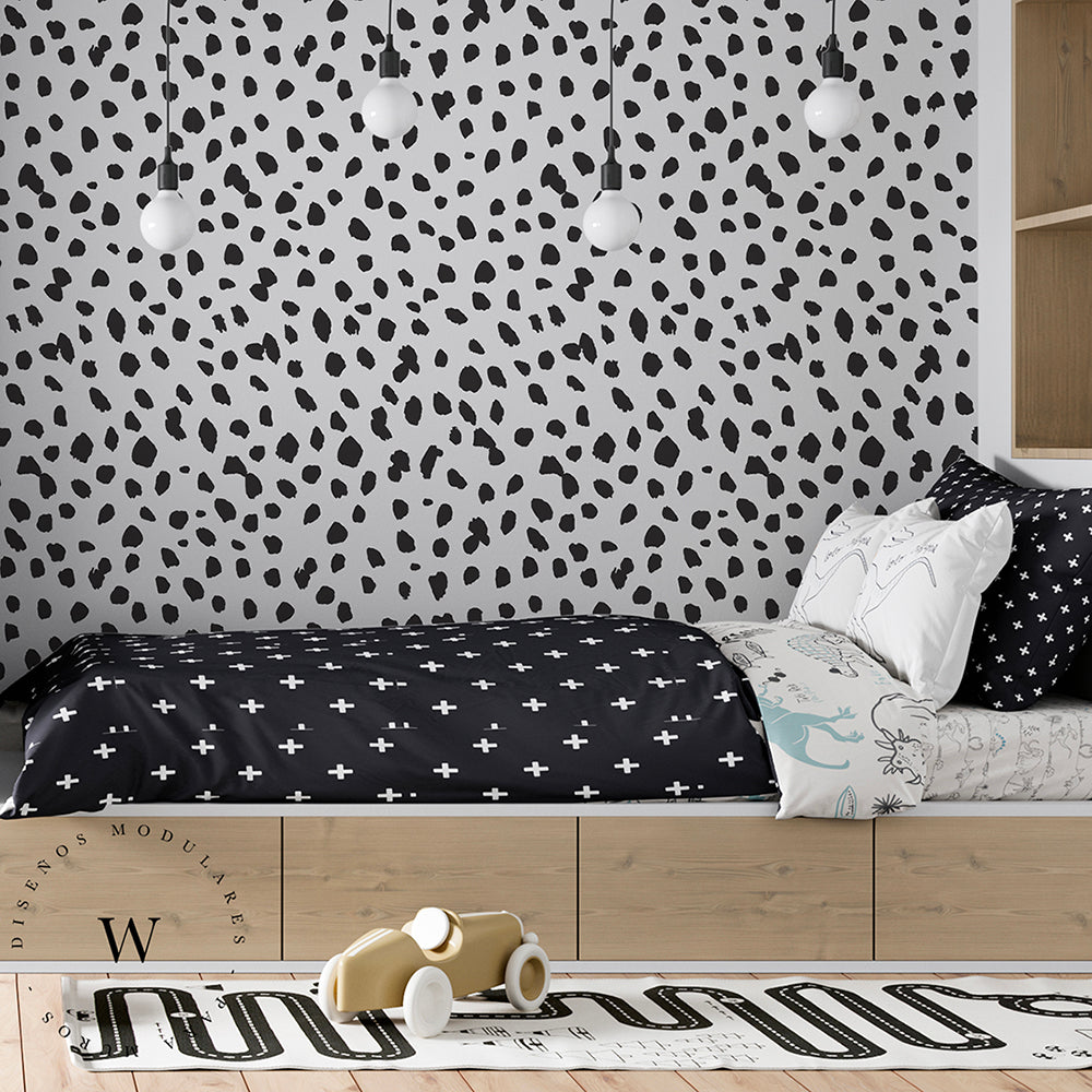 Papel Mural y Vinilico Autoadhesivo para muros de la marca The Wall, diseño de tendencia Black Stroke