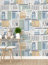 Papel Mural y Vinilico Autoadhesivo para muros de la marca The Wall, diseño de tendencia Blue City