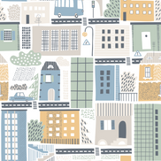 Papel Mural y Vinilico Autoadhesivo para muros de la marca The Wall, diseño de tendencia Blue City