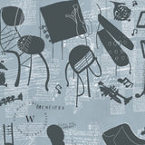 Papel Mural, Papel Pintado, Wallpaper, Mural, Empavonados, Vinilico Autoadhesivo para muros de la marca The Wall, diseño de tendencia Green Graffity The Wall, diseño de tendencia Music