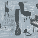 Papel Mural, Papel Pintado, Wallpaper, Mural, Empavonados, Vinilico Autoadhesivo para muros de la marca The Wall, diseño de tendencia Green Graffity The Wall, diseño de tendencia Music