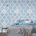 Papel Mural y Vinilico Autoadhesivo para muros de la marca The Wall, diseño de tendencia Blue Jazmine