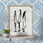 Papel Mural y Vinilico Autoadhesivo para muros de la marca The Wall, diseño de tendencia Blue Jazmine