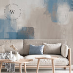 Papel Mural, Papel Pintado, Wallpaper, Mural, Empavonados, Vinilico Autoadhesivo para muros de la marca The Wall, diseño de tendencia Blue Paint