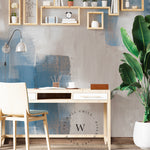 Papel Mural, Papel Pintado, Wallpaper, Mural, Empavonados, Vinilico Autoadhesivo para muros de la marca The Wall, diseño de tendencia Blue Paint