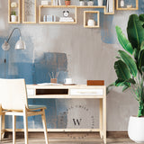 Papel Mural, Papel Pintado, Wallpaper, Mural, Empavonados, Vinilico Autoadhesivo para muros de la marca The Wall, diseño de tendencia Blue Paint