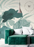 Papel Mural, Papel Pintado, Wallpaper, Mural, Empavonados, Vinilico Autoadhesivo para muros de la marca The Wall, diseño de tendencia Botanic Moustera