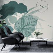Papel Mural, Papel Pintado, Wallpaper, Mural, Empavonados, Vinilico Autoadhesivo para muros de la marca The Wall, diseño de tendencia Botanic Moustera