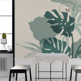 Papel Mural, Papel Pintado, Wallpaper, Mural, Empavonados, Vinilico Autoadhesivo para muros de la marca The Wall, diseño de tendencia Botanic Moustera