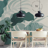 Papel Mural, Papel Pintado, Wallpaper, Mural, Empavonados, Vinilico Autoadhesivo para muros de la marca The Wall, diseño de tendencia Botanic Moustera