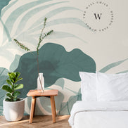 Papel Mural, Papel Pintado, Wallpaper, Mural, Empavonados, Vinilico Autoadhesivo para muros de la marca The Wall, diseño de tendencia Botanic Moustera