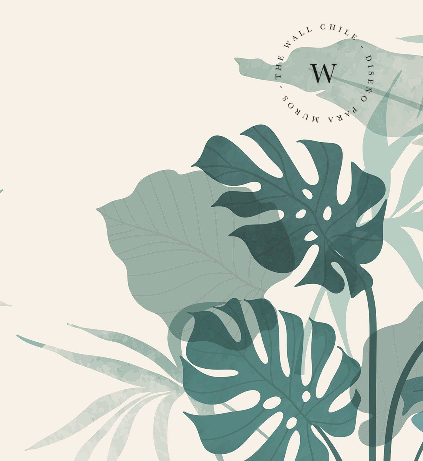 Papel Mural, Papel Pintado, Wallpaper, Mural, Empavonados, Vinilico Autoadhesivo para muros de la marca The Wall, diseño de tendencia Botanic Moustera