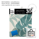 Papel Mural, Papel Pintado, Wallpaper, Mural, Empavonados, Vinilico Autoadhesivo para muros de la marca The Wall, diseño de tendencia Botanic Moustera