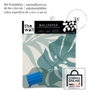 Papel Mural, Papel Pintado, Wallpaper, Mural, Empavonados, Vinilico Autoadhesivo para muros de la marca The Wall, diseño de tendencia Botanic Moustera