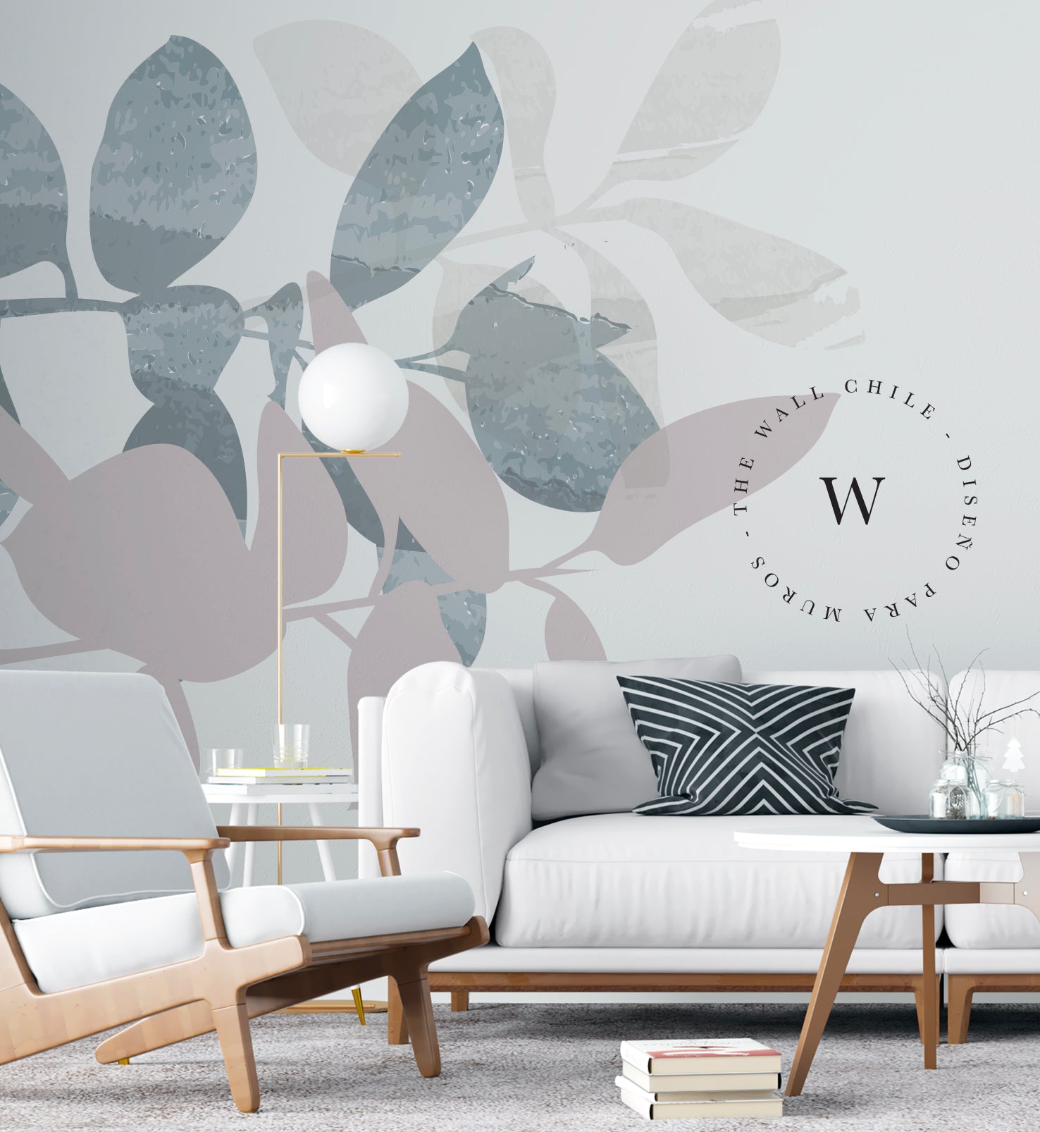 Papel Mural, Papel Pintado, Empavonados, Vinilico Autoadhesivo para muros de la marca The Wall, diseño de tendencia Boanico