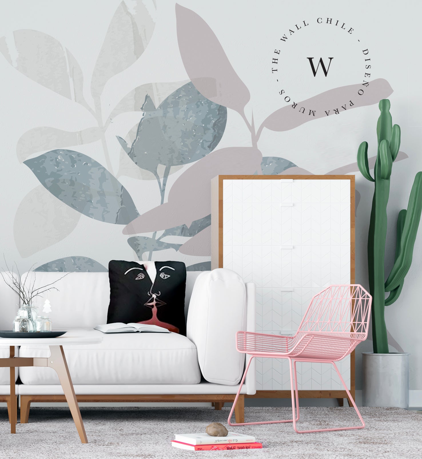 Papel Mural, Papel Pintado, Empavonados, Vinilico Autoadhesivo para muros de la marca The Wall, diseño de tendencia Boanico