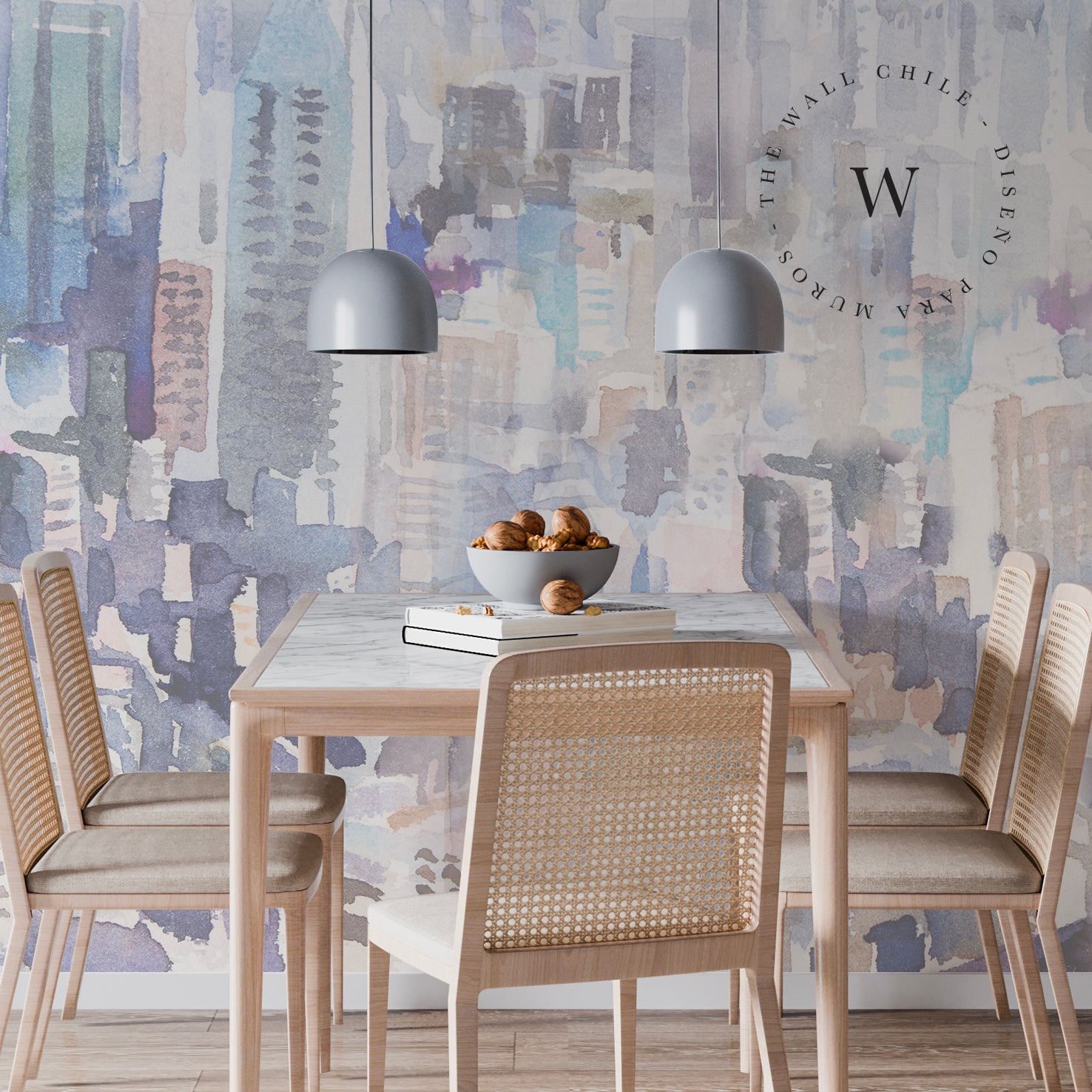 Papel Mural, Papel Pintado, Wallpaper, Mural, Empavonados, Vinilico Autoadhesivo para muros de la marca The Wall, diseño de tendencia City Color