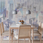 Papel Mural, Papel Pintado, Wallpaper, Mural, Empavonados, Vinilico Autoadhesivo para muros de la marca The Wall, diseño de tendencia City Color