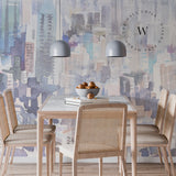 Papel Mural, Papel Pintado, Wallpaper, Mural, Empavonados, Vinilico Autoadhesivo para muros de la marca The Wall, diseño de tendencia City Color