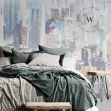 Papel Mural, Papel Pintado, Wallpaper, Mural, Empavonados, Vinilico Autoadhesivo para muros de la marca The Wall, diseño de tendencia City Color