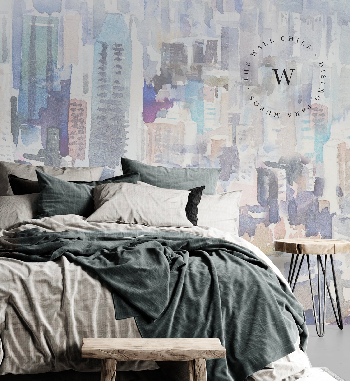 Papel Mural, Papel Pintado, Wallpaper, Mural, Empavonados, Vinilico Autoadhesivo para muros de la marca The Wall, diseño de tendencia City Color