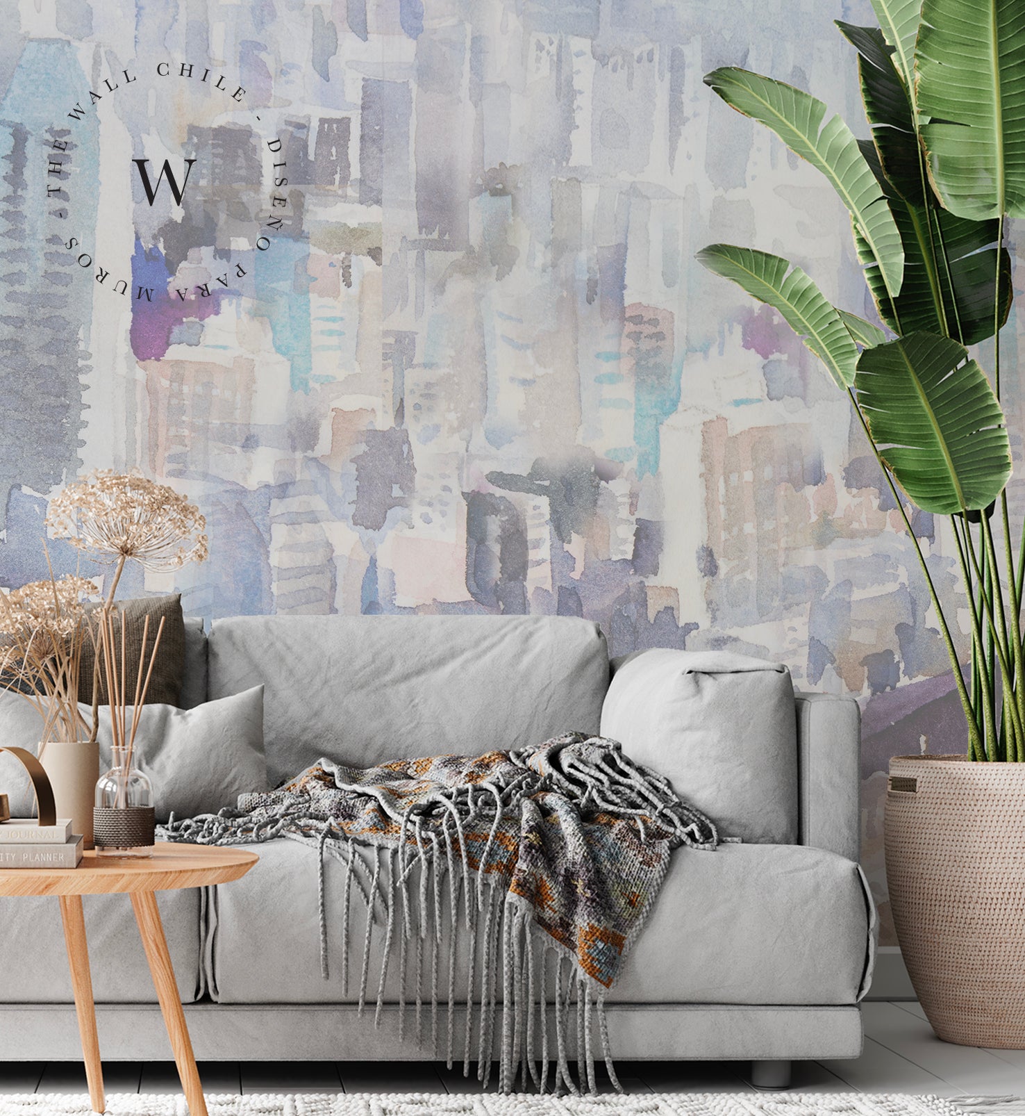 Papel Mural, Papel Pintado, Wallpaper, Mural, Empavonados, Vinilico Autoadhesivo para muros de la marca The Wall, diseño de tendencia City Color