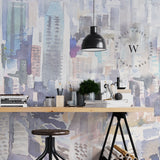 Papel Mural, Papel Pintado, Wallpaper, Mural, Empavonados, Vinilico Autoadhesivo para muros de la marca The Wall, diseño de tendencia City Color