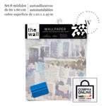 Papel Mural, Papel Pintado, Wallpaper, Mural, Empavonados, Vinilico Autoadhesivo para muros de la marca The Wall, diseño de tendencia City Color