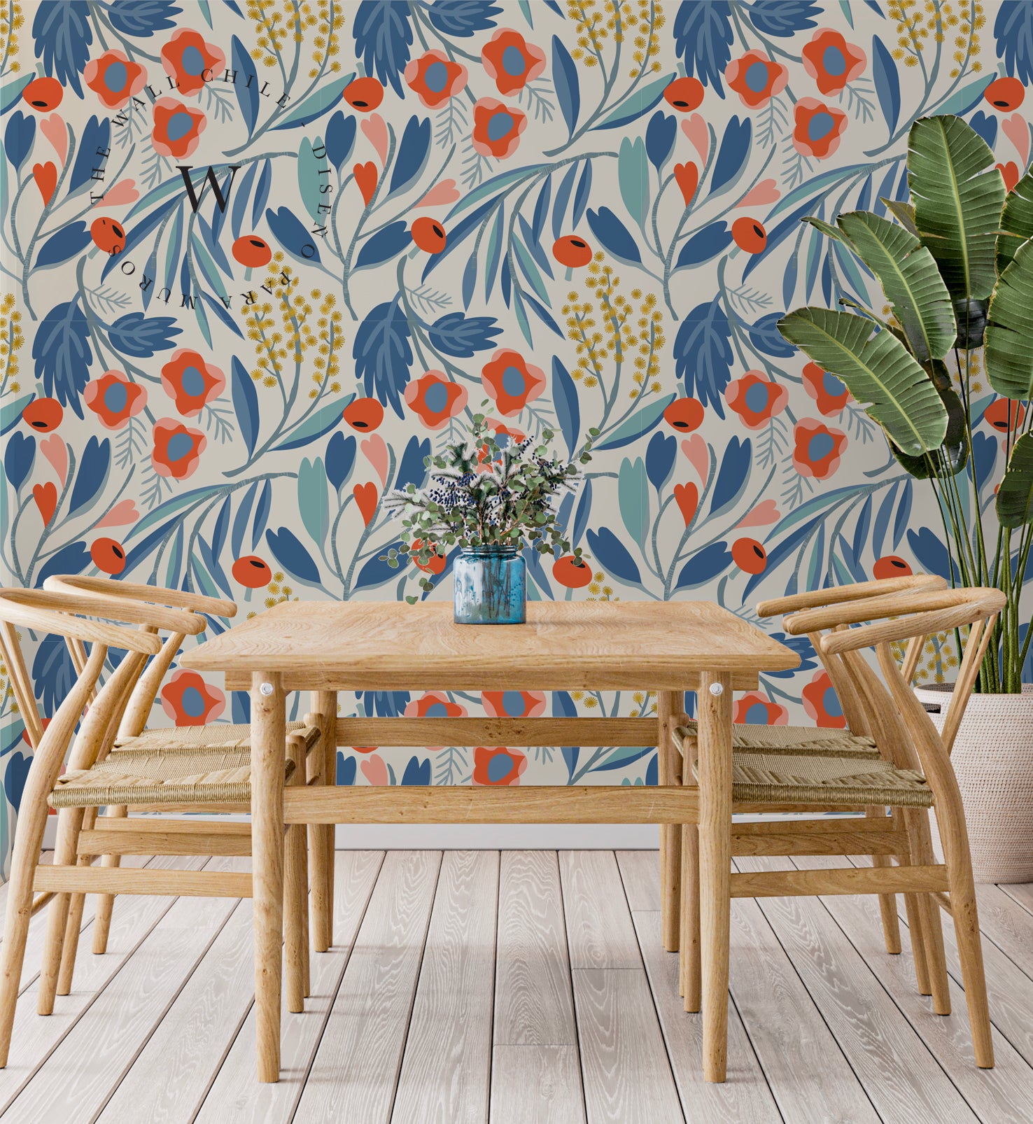 Papel Mural y Vinilico Autoadhesivo para muros de la marca The Wall, diseño de tendencia Color Garden