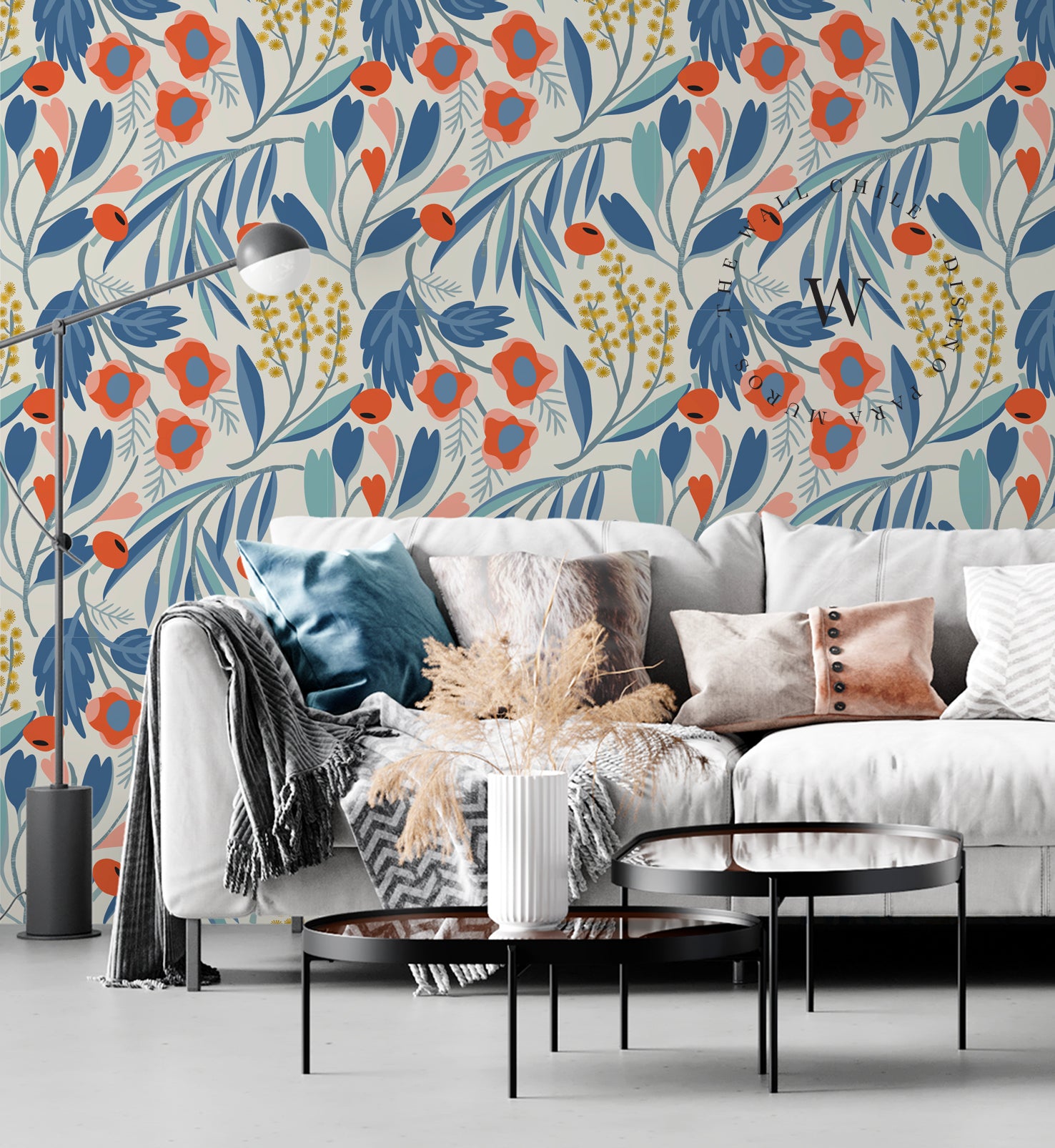 Papel Mural y Vinilico Autoadhesivo para muros de la marca The Wall, diseño de tendencia Color Garden