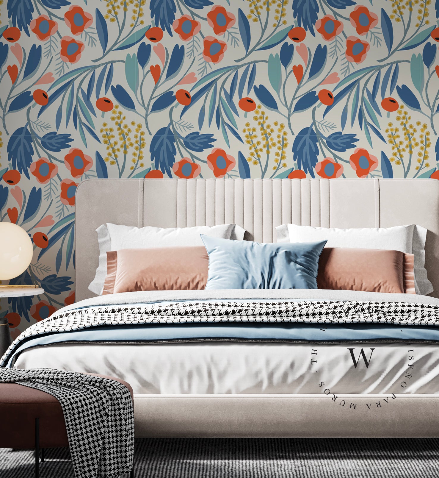 Papel Mural y Vinilico Autoadhesivo para muros de la marca The Wall, diseño de tendencia Color Garden