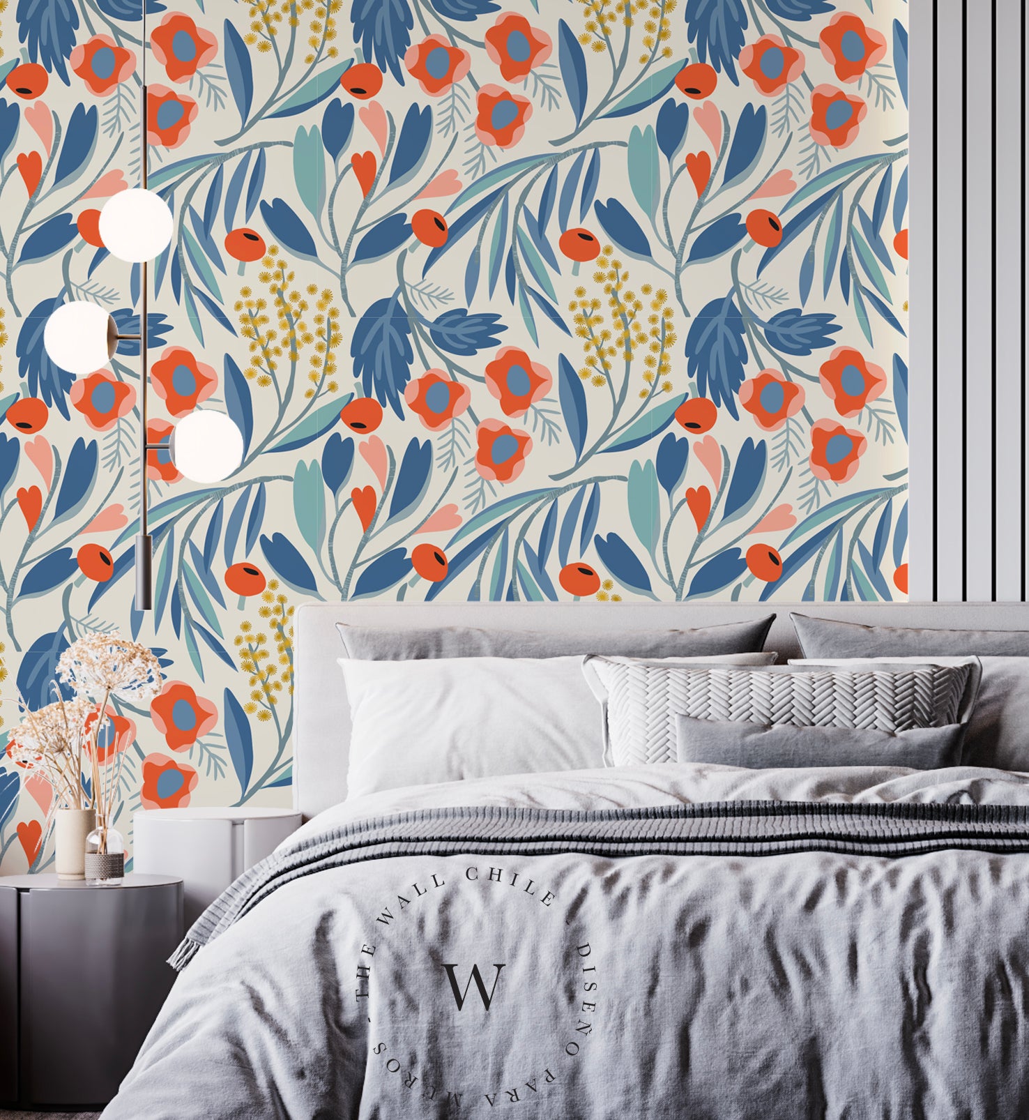 Papel Mural y Vinilico Autoadhesivo para muros de la marca The Wall, diseño de tendencia Color Garden