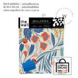 Papel Mural y Vinilico Autoadhesivo para muros de la marca The Wall, diseño de tendencia Color Garden