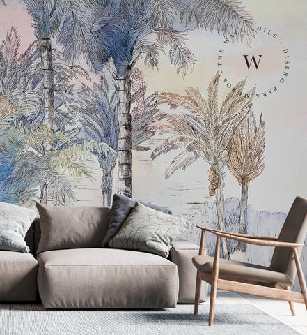 Papel Mural, Papel Pintado, Wallpaper, Mural, Empavonados, Vinilico Autoadhesivo para muros de la marca The Wall, diseño de tendencia Color Lanscape