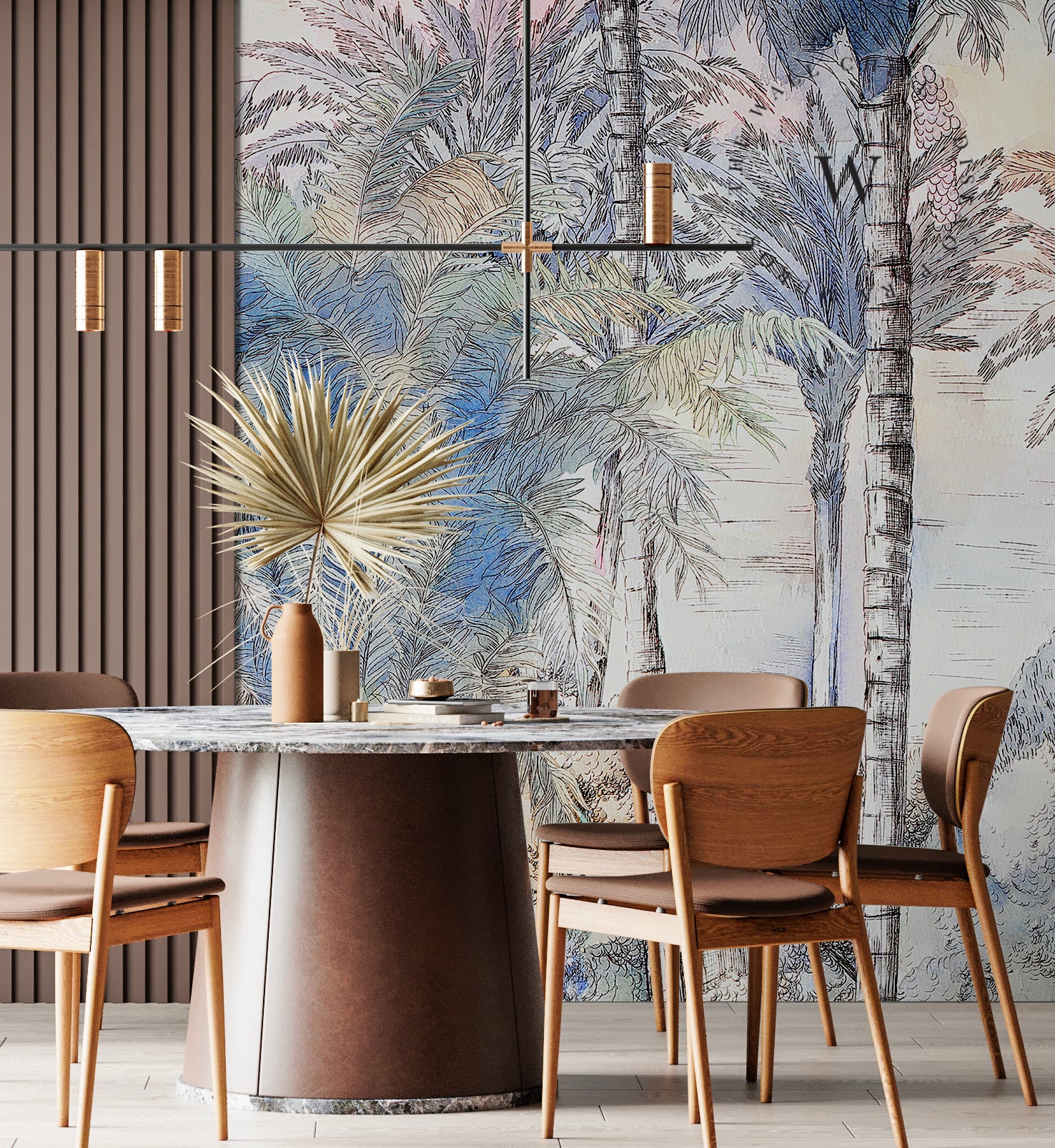 Papel Mural, Papel Pintado, Wallpaper, Mural, Empavonados, Vinilico Autoadhesivo para muros de la marca The Wall, diseño de tendencia Color Lanscape