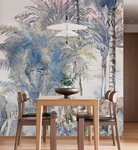 Papel Mural, Papel Pintado, Wallpaper, Mural, Empavonados, Vinilico Autoadhesivo para muros de la marca The Wall, diseño de tendencia Color Lanscape