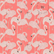 Papel Mural, Papel Pintado, Empavonados, Vinilico Autoadhesivo para muros de la marca The Wall, diseño de tendencia Coral Flamingo