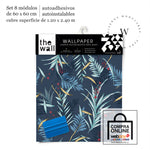 Papel Mural, Papel Pintado, Wallpaper, Mural, Empavonados, Vinilico Autoadhesivo para muros de la marca The Wall, diseño de tendencia Dark Botanic