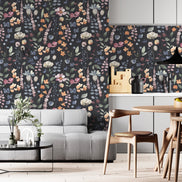 Papel Mural y Vinilico Autoadhesivo para muros de la marca The Wall, diseño de tendencia Dark Flowers