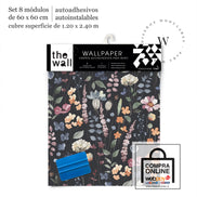 Papel Mural y Vinilico Autoadhesivo para muros de la marca The Wall, diseño de tendencia Dark Flowers