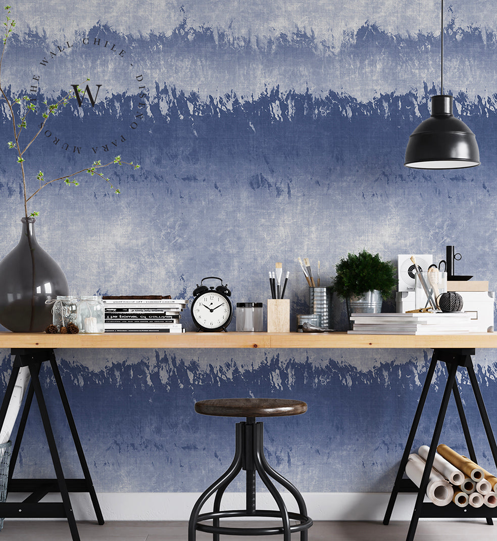 Papel Mural The Wall diseño Dip Blue The Wall ofrece decoración para muros con los siguientes productos: papeles murales y papeles vinílicos autoadhesivos frases plateadas, sticker de muros con diseños de tendencia disponibles en dos sustratos y en dos formatos.