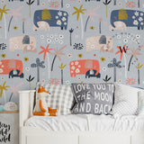 Papel Mural y Vinilico Autoadhesivo para muros de la marca The Wall, diseño de tendencia Elemom