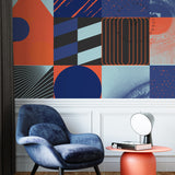 Papel Mural, Papel Pintado, Wallpaper, Mural, Empavonados, Vinilico Autoadhesivo para muros de la marca The Wall, diseño de tendencia Eye See U