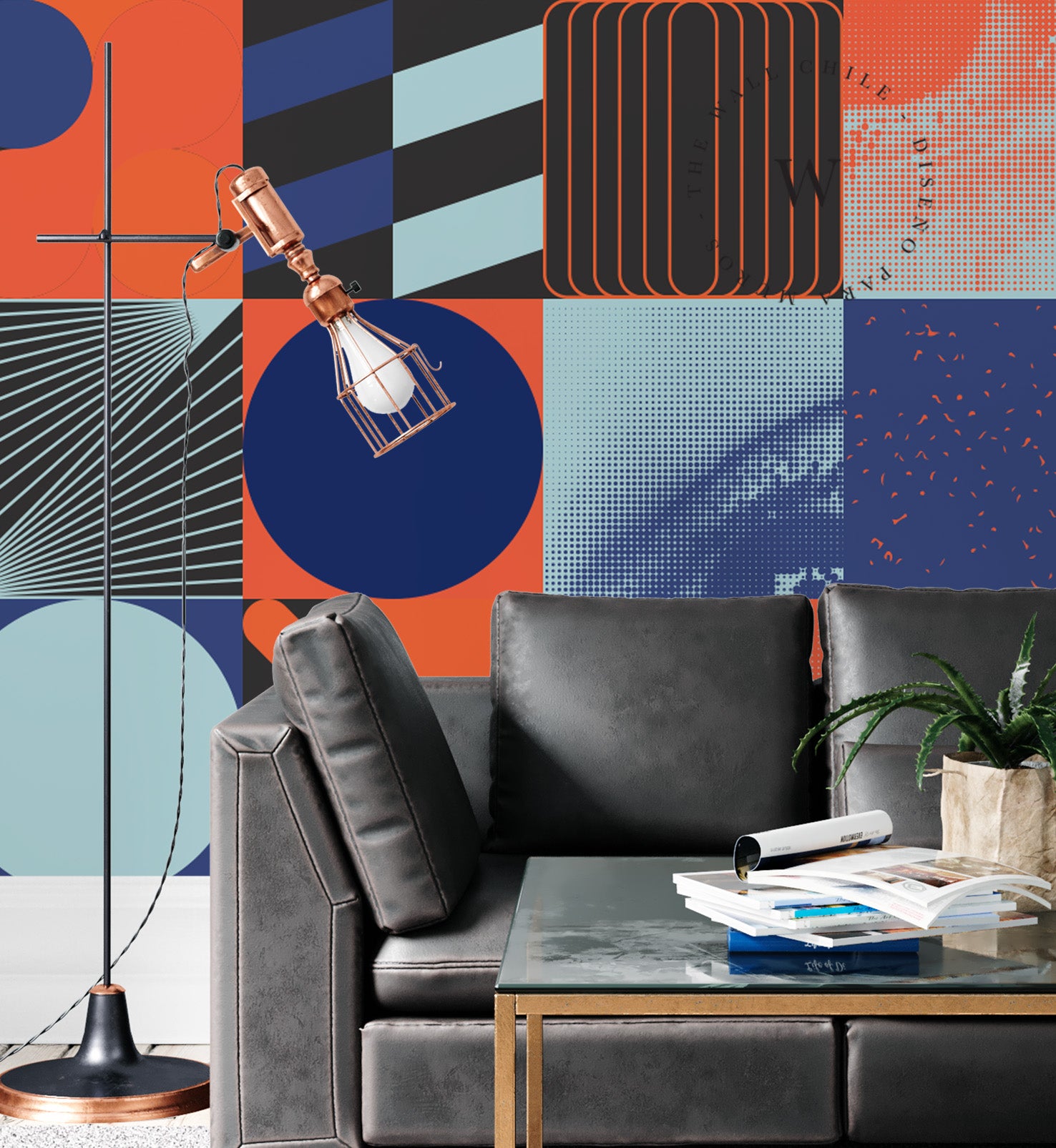 Papel Mural, Papel Pintado, Wallpaper, Mural, Empavonados, Vinilico Autoadhesivo para muros de la marca The Wall, diseño de tendencia Eye See U