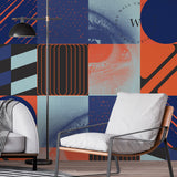 Papel Mural, Papel Pintado, Wallpaper, Mural, Empavonados, Vinilico Autoadhesivo para muros de la marca The Wall, diseño de tendencia Eye See U