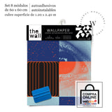 Papel Mural, Papel Pintado, Wallpaper, Mural, Empavonados, Vinilico Autoadhesivo para muros de la marca The Wall, diseño de tendencia Eye See U