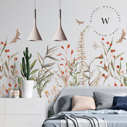 Flowers and Butterfly