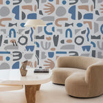 Papel Mural, Papel Pintado, Wallpaper, Mural, Empavonados, Vinilico Autoadhesivo para muros de la marca The Wall, diseño de tendencia Form