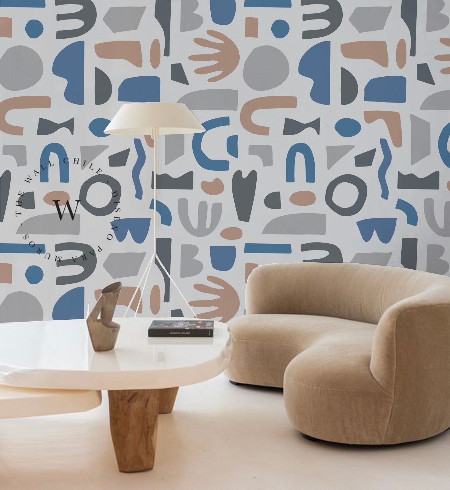 Papel Mural, Papel Pintado, Wallpaper, Mural, Empavonados, Vinilico Autoadhesivo para muros de la marca The Wall, diseño de tendencia Form